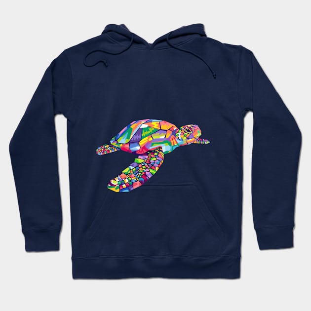 TURTLE POP ART Hoodie by erikhermawann22